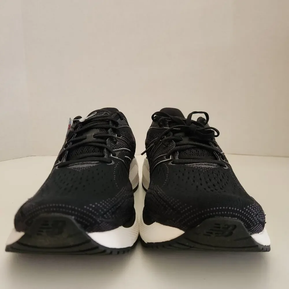New Balance Men's Fresh Foam X 860 V12 Running Shoe, Black/White, 12.5 W
